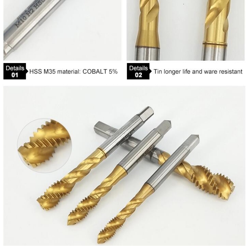 Csapok rozsdamentes acélhoz: M8 HSS COBALT hss spirális furatcsap rozsdamentes acélhoz